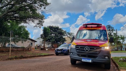 Imagem referente a Mulher sofre surto e mobiliza equipes do Siate e Guarda Municipal em Cascavel Velho