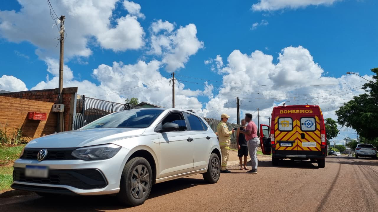 Mulher fica ferida após cair ao desembarcar de veículo em Cascavel