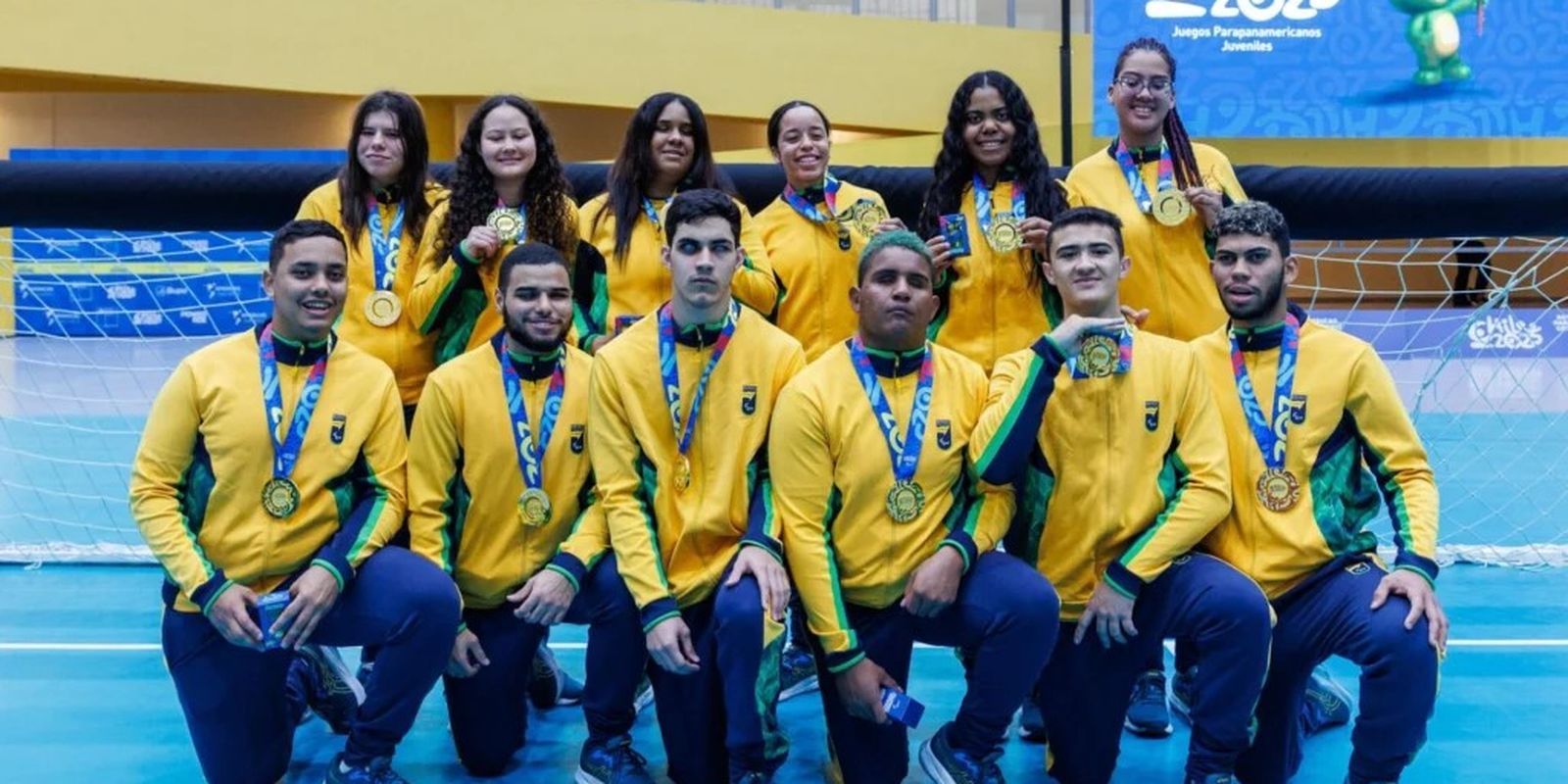 Parapan de Jovens: Brasil garante dobradinha dourada no goalball Imagem referente a Parapan de Jovens: Brasil garante dobradinha dourada no goalball