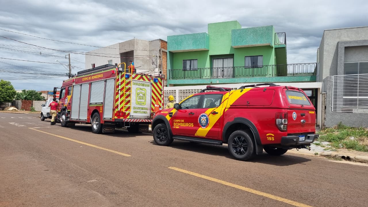 Curto-circuito gera fumaça e mobiliza Corpo de Bombeiros em Cascavel Velho