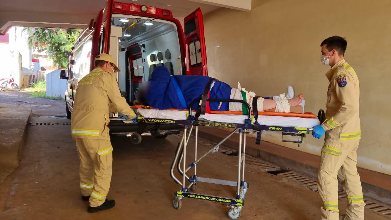 Mulher de 21 anos sofre queda às margens da BR-277