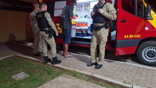 Jovem detido em posse de fios furtados é atendido pelo Siate na Delegacia