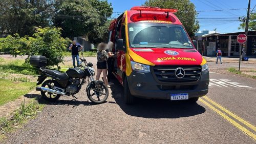 Acidente entre carro e moto deixa homem ferido no Bairro Universitário