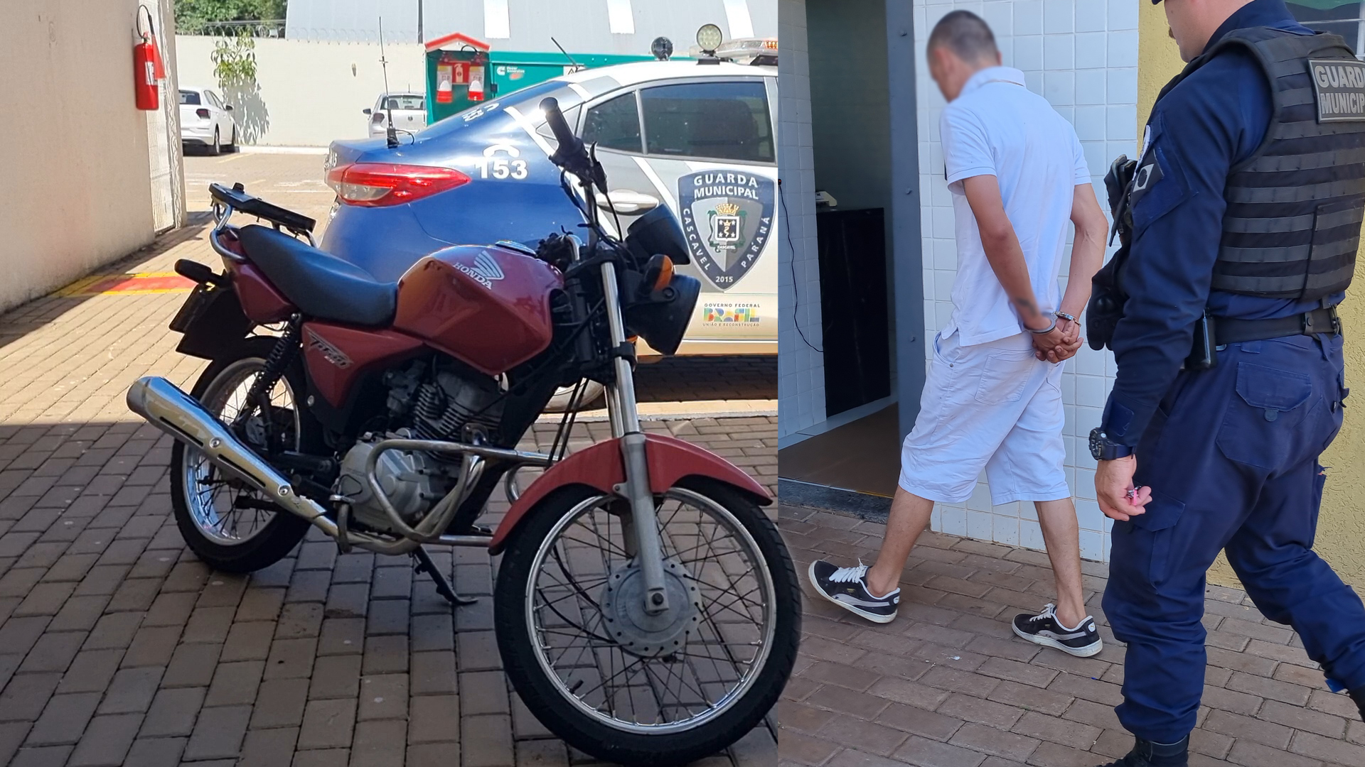 Homem é preso com motocicleta roubada em ação da Guarda Municipal no bairro Interlagos Homem é preso com motocicleta roubada em ação da Guarda Municipal no bairro Interlagos