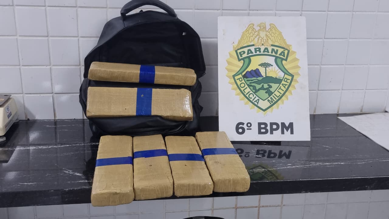 Homem é pego em hotel de Cascavel com 50kg de maconha a caminho de Florianópolis