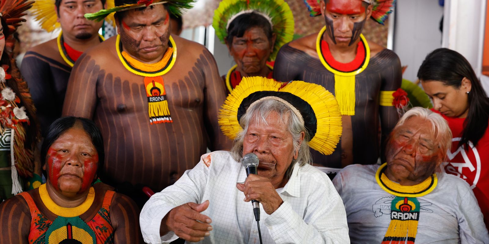 Cacique Raoni critica exploração de petróleo na Amazônia durante COP30 Cacique Raoni critica exploração de petróleo na Amazônia durante COP30