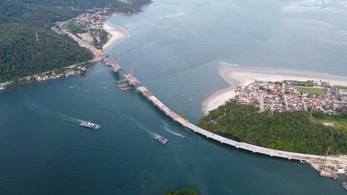 Ponte de Guaratuba chega a 80% de execução e obras seguem em ritmo acelerado Ponte de Guaratuba chega a 80% de execução e obras seguem em ritmo acelerado