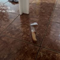 Faca de cozinha: Polícia divulga arma usada no homicídio de mulher em frente à filha de 2 anos Imagem referente a Faca de cozinha: Polícia divulga arma usada no homicídio de mulher em frente à filha de 2 anos