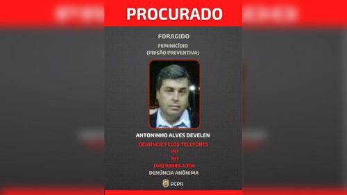 Polícia Civil divulga imagem de foragido acusado de matar a sogra em Quedas do Iguaçu