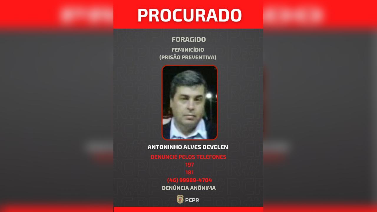 Polícia Civil divulga imagem de foragido acusado de matar a sogra em Quedas do Iguaçu Polícia Civil divulga imagem de foragido acusado de matar a sogra em Quedas do Iguaçu