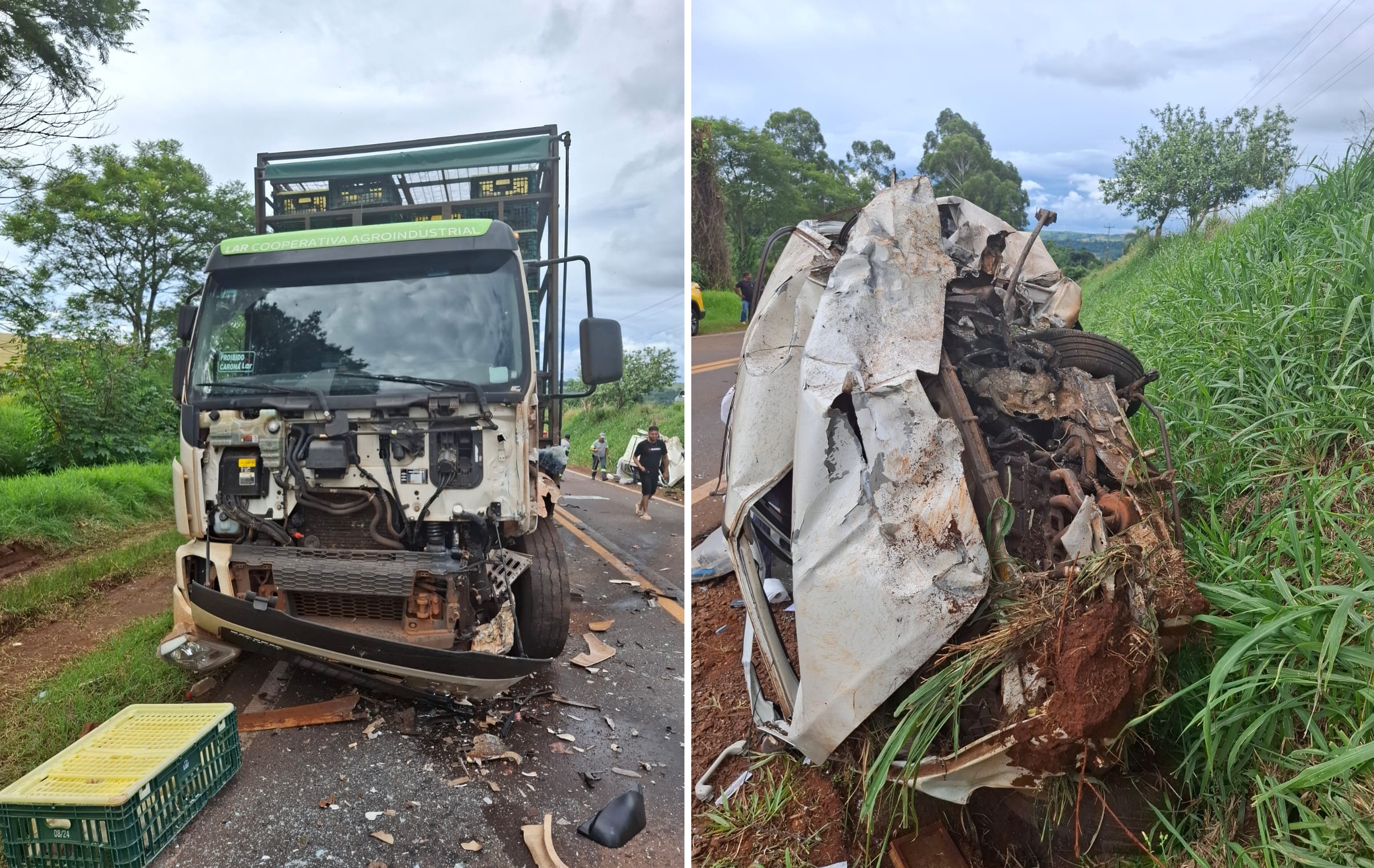 Jovem de 20 anos morre em batida frontal na PR-585, em Vera Cruz do Oeste