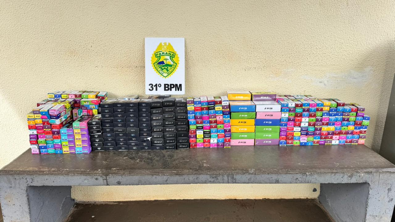 Contrabando de cigarros eletrônicos mobiliza Polícia Militar Contrabando de cigarros eletrônicos mobiliza Polícia Militar