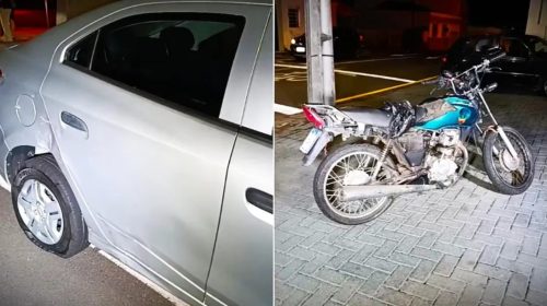 Motociclista fratura a clavícula em colisão no ‘Órfãs’, em Ponta Grossa