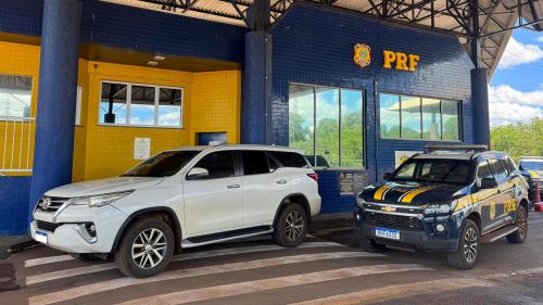 PRF recupera caminhonete furtada em Santa Catarina na BR-163, em Guaíra