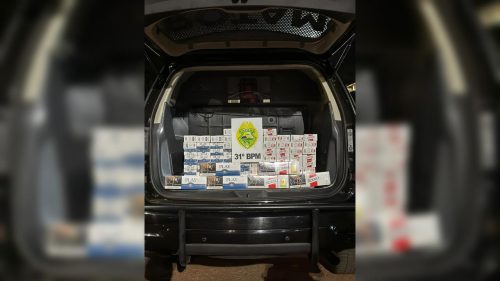 ROTAM flagra mil maços de cigarro contrabandeado em malas de ônibus