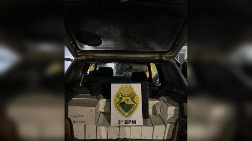 Polícia Militar persegue e apreende carro lotado de vinho suspeito em Coronel Vivida