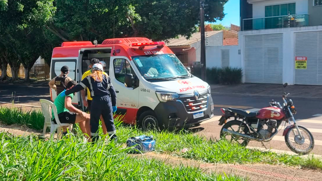 Motociclista fica ferido após queda de moto na Região do Lago, em Cascavel