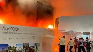 Incêndio atinge parte do pavilhão da COP30, em Belém