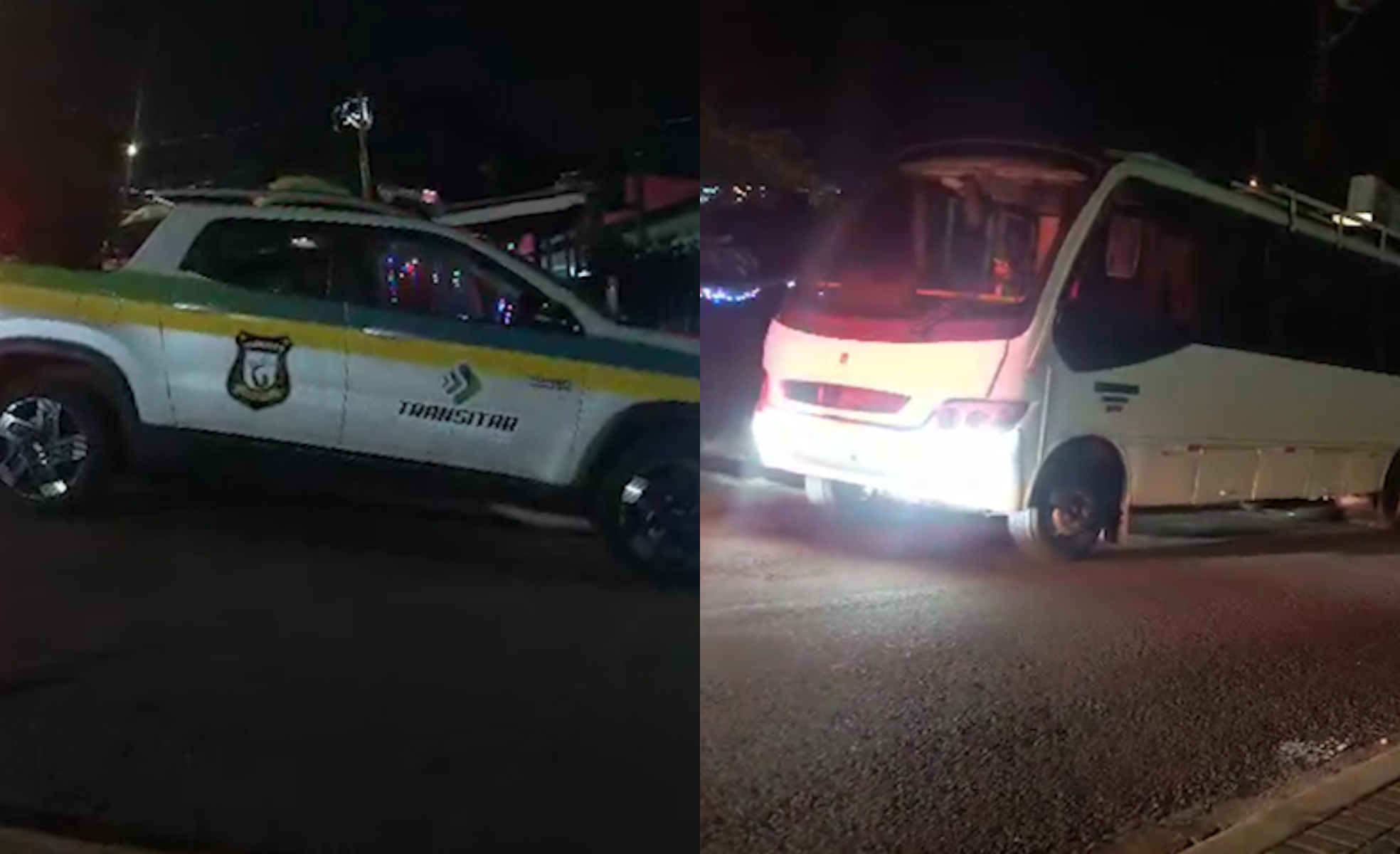 Motorista para micro-ônibus em guia rebaixada e recebe notificação da Transitar Motorista para micro-ônibus em guia rebaixada e recebe notificação da Transitar