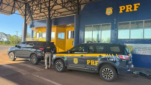 Caminhonete furtada no Rio Grande do Sul é recuperada pela PRF na BR-163 em Guaíra
