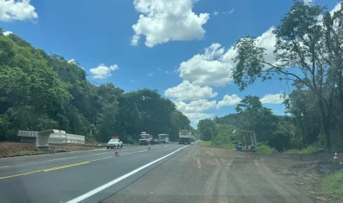 Trabalhador é atropelado por caminhão em obra de pedágio na PR-182