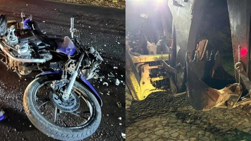 Motociclista morre ao atingir retroescavadeira na rodovia PR-281