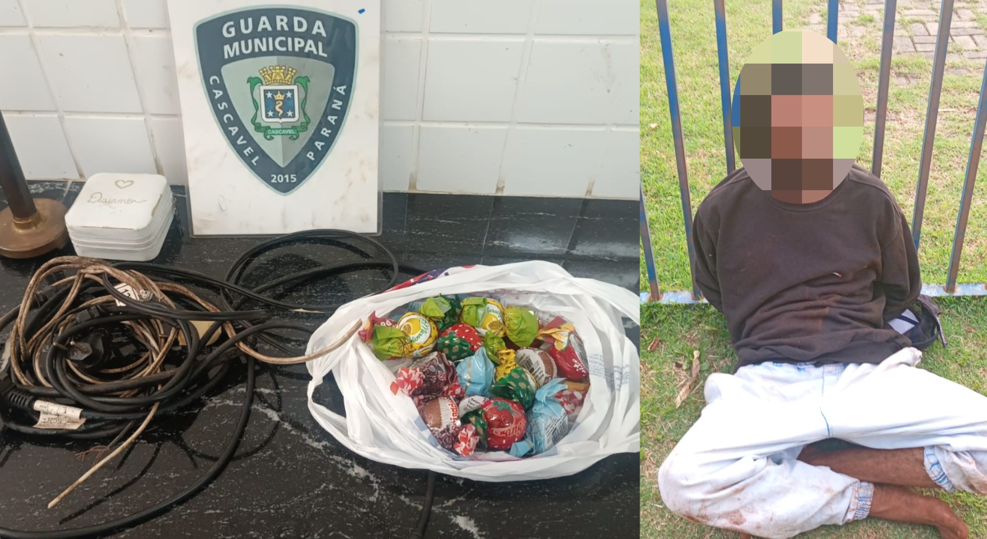 Ladrão de doces invade escola no Cataratas, mas é surpreendido pela GCP