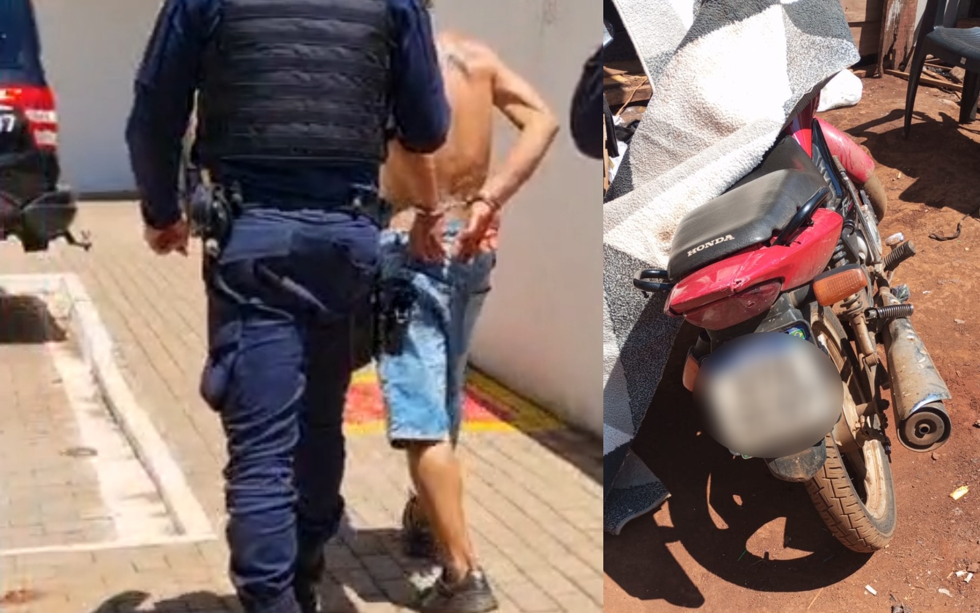 Homem é detido pela GM em posse de moto furtada em igreja no Bairro Cascavel Velho