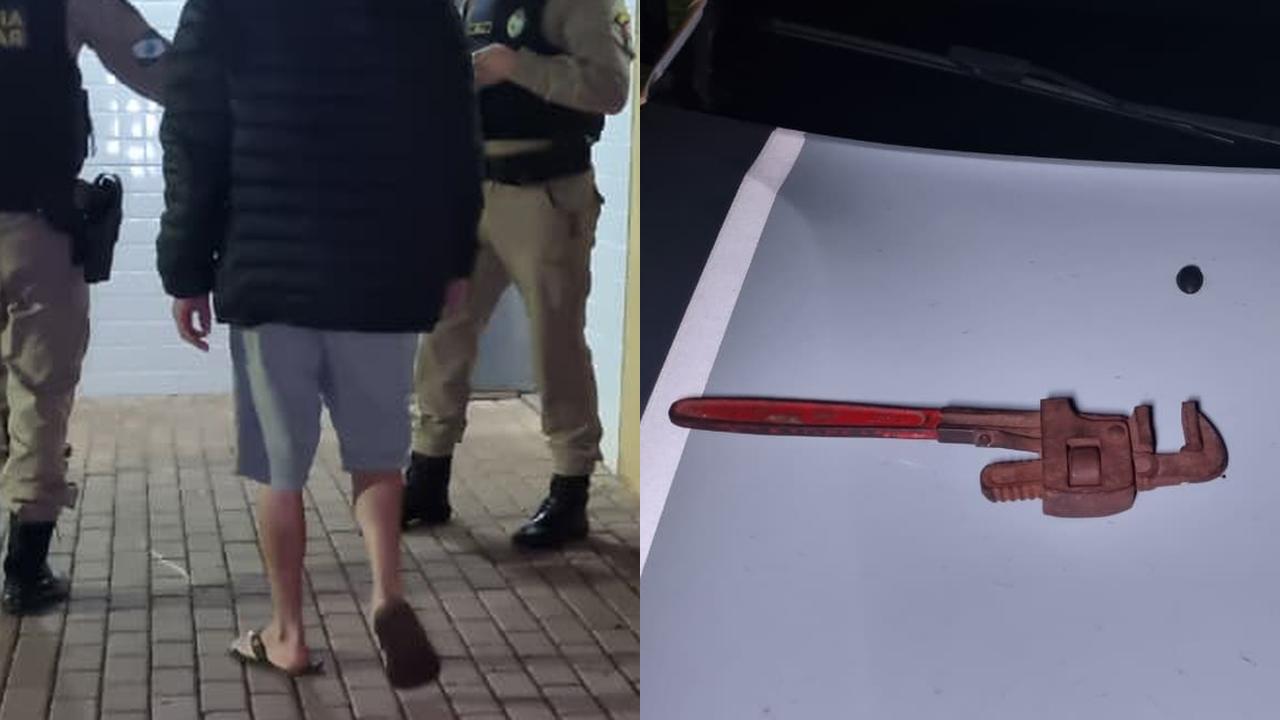 Homem usa grifo de ferro para bater nos seios da filha e é preso pela PM em Cascavel