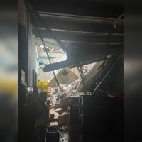 Laje desaba em supermercado durante reconstrução e deixa seis trabalhadores feridos em Rio Bonito do Iguaçu Imagem referente a Laje desaba em supermercado durante reconstrução e deixa seis trabalhadores feridos em Rio Bonito do Iguaçu