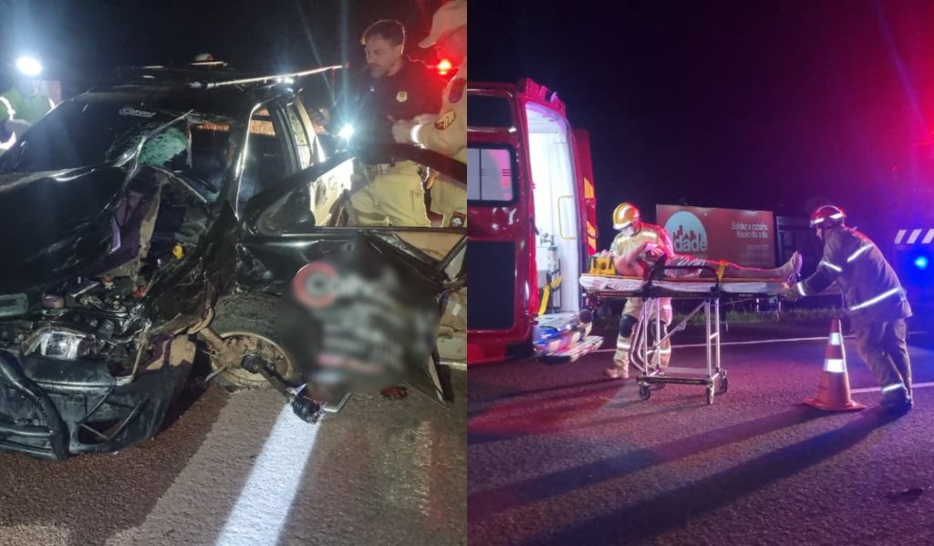 Atropelamento violento termina com morte de pedestre e pessoas feridas na BR-277 em Cascavel