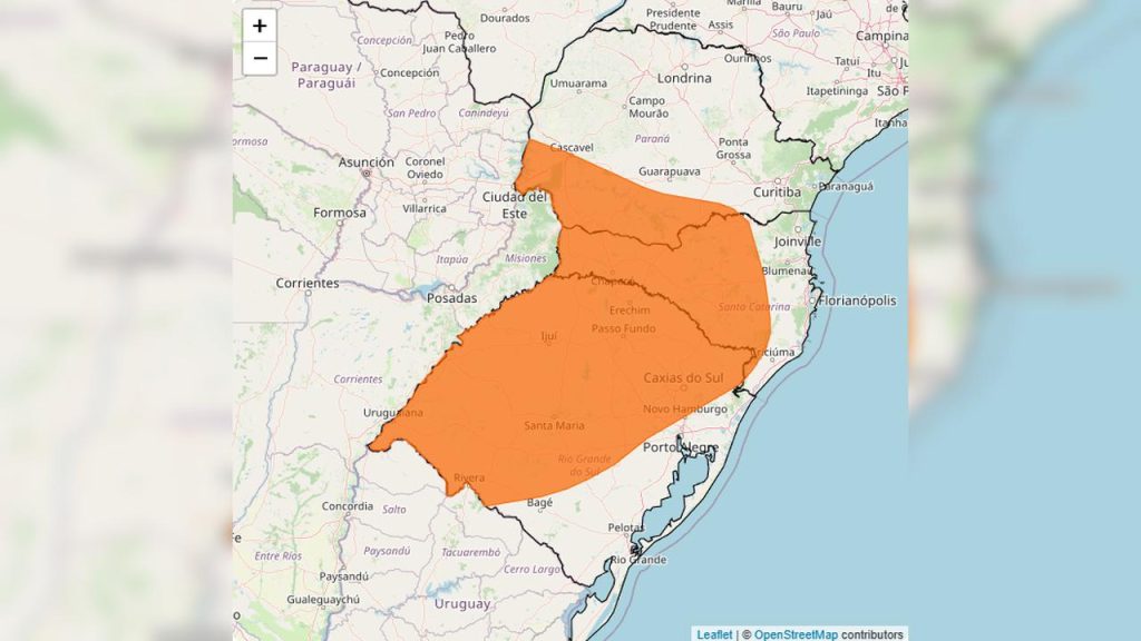 Chuva forte, ventania e granizo: INMET emite alerta para tempestade