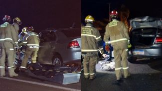 Corpo de motorista que morreu na BR-369 é recolhido pelo IML; Carro estava carregado com drogas