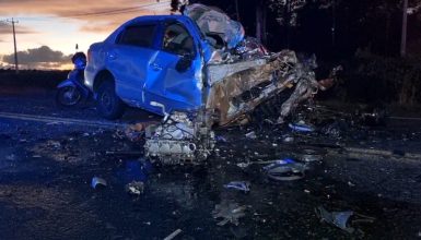 Imagem referente a PRF apresenta relatório de acidente com morte envolvendo Voyage carregado com drogas na BR-369, em Cascavel