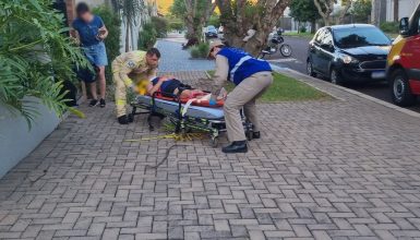 Imagem referente a Diarista cai de escada de três metros e fica ferida na Região do Lago