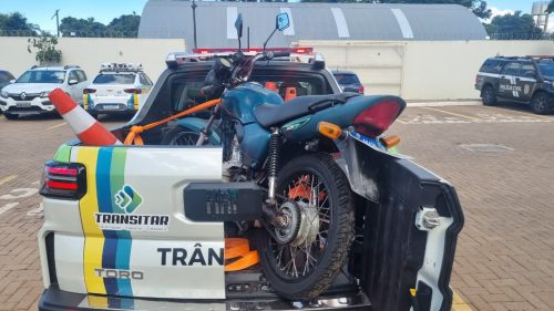Placa e chassi não batem e moto é apreendida no Centro de Cascavel