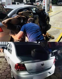 PCPR e PMPR prendem trio responsável por assalto a motorista de aplicativo em Virmond e furto a panificadora em Três Barras