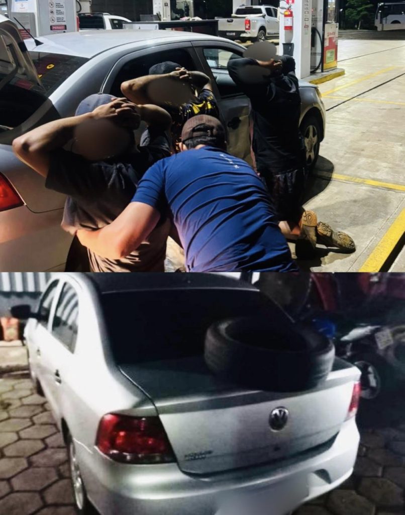 PCPR e PMPR prendem trio responsável por assalto a motorista de aplicativo em Virmond e furto a panificadora em Três Barras