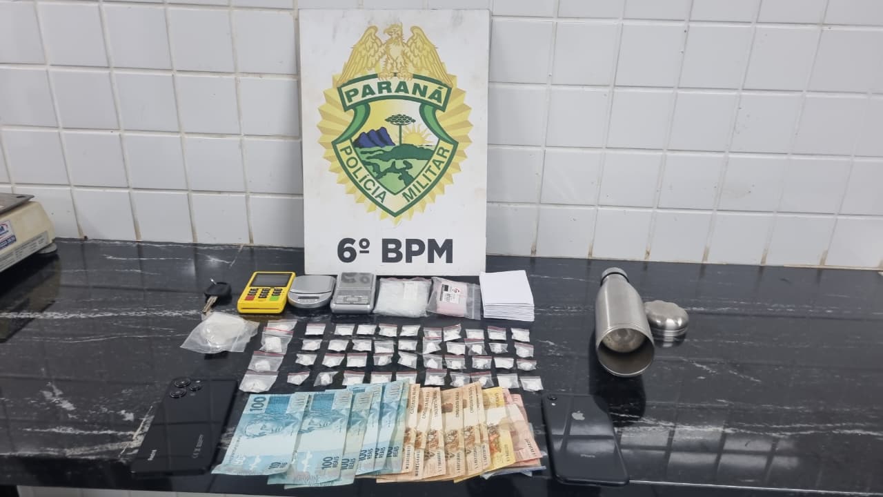 Homem é detido por tráfico de drogas e carro é apreendido em ação da Polícia Militar