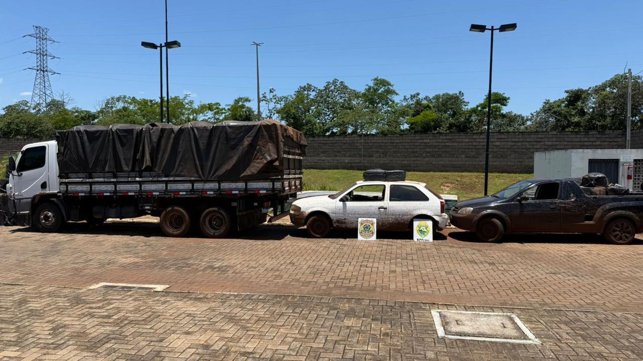 BPFRON e PF apreendem 5 mil pacotes de cigarros contrabandeados em porto clandestino de Porto Mendes Imagem referente a BPFRON e PF apreendem 5 mil pacotes de cigarros contrabandeados em porto clandestino de Porto Mendes