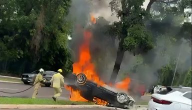 Imagem referente a Médico e piloto Fábio Tokunaga morreu com lesão grave na cabeça, antes de incêndio