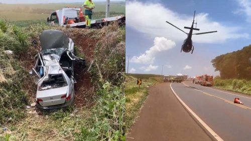 Imagem referente a Grave acidente na BR-369 deixa motorista ferida e presa às ferragens em Corbélia