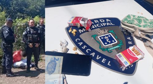 Perseguição na contramão: GPOM recupera Biz furtada e prende suspeito com drogas Imagem referente a Perseguição na contramão: GPOM recupera Biz furtada e prende suspeito com drogas