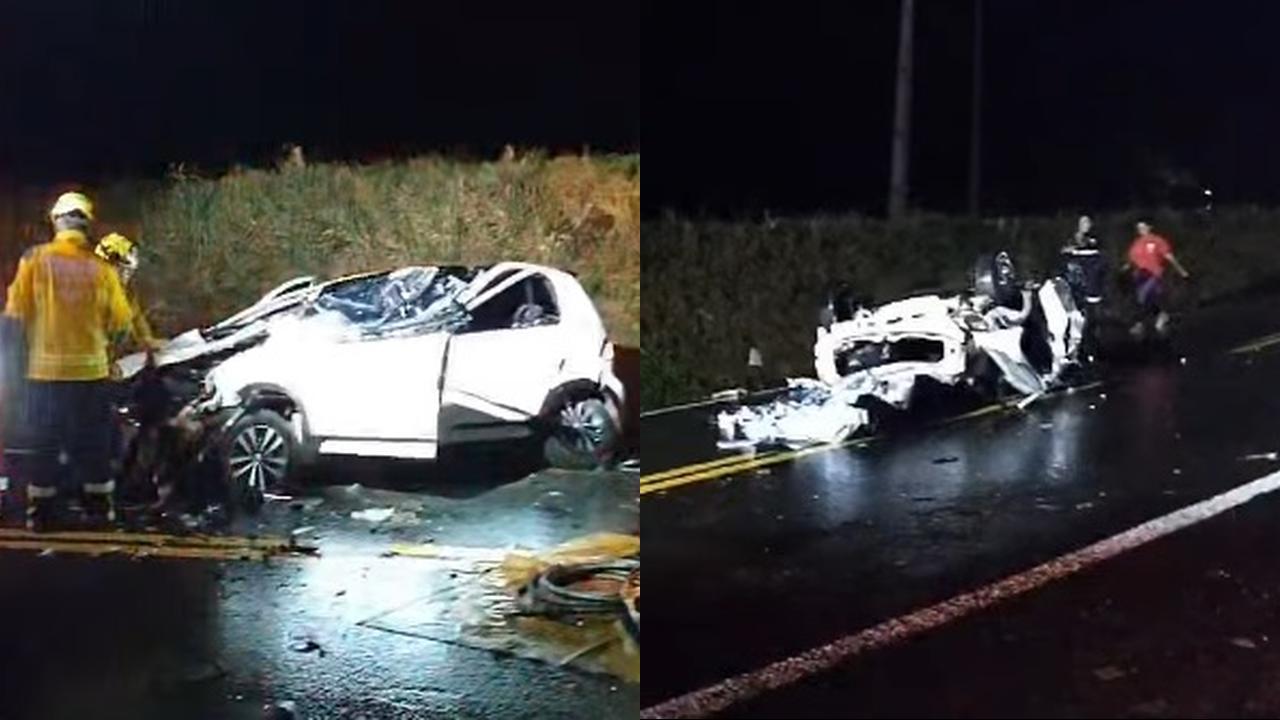 Casal morre em violenta colisão na rodovia BR-163