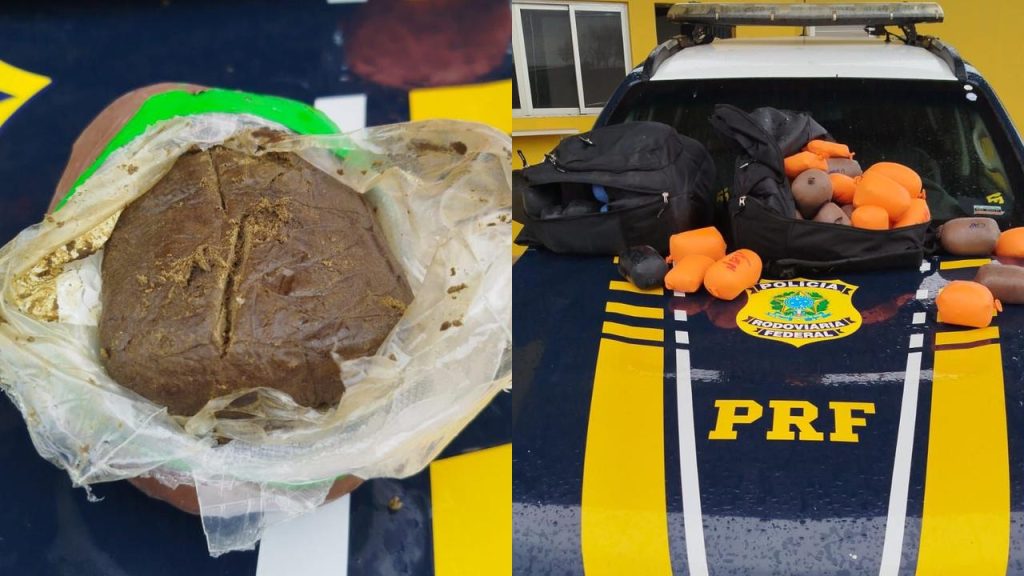 PRF encontra 39 quilos de haxixe embaixo do banco de caminhão na BR-277 PRF encontra 39 quilos de haxixe embaixo do banco de caminhão na BR-277