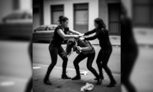 Mulher é agredida por mãe do namorado da filha ao sair do trabalho Mulher é agredida por mãe do namorado da filha ao sair do trabalho