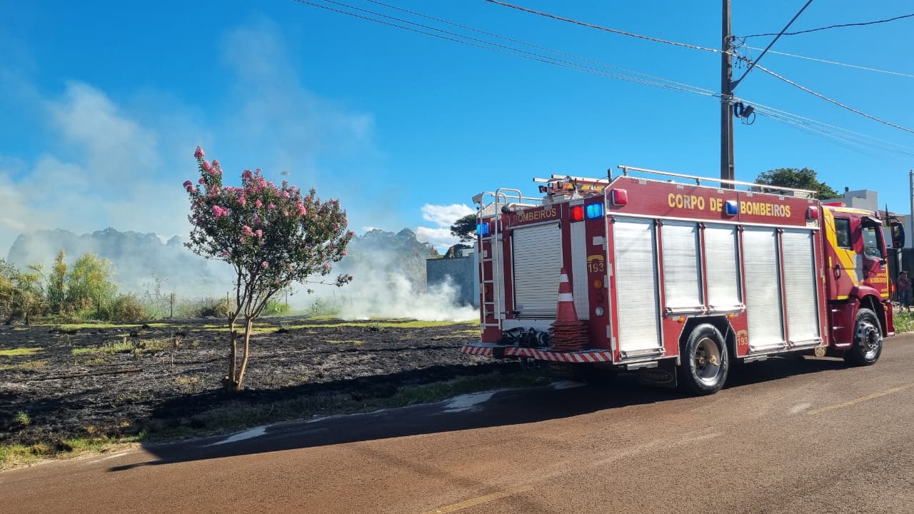 Moradores acionam Bombeiros após fogo em matagal ameaçar residências no Claudete
