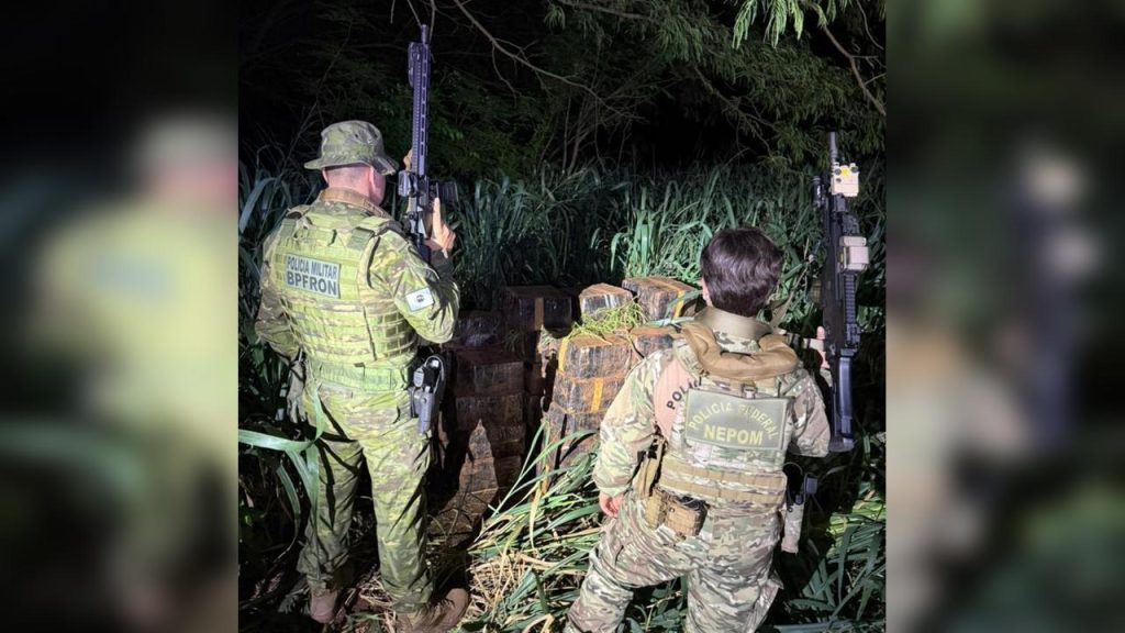 BPFRON e Polícia Federal apreendem mais de 1,2 tonelada de maconha em área rural de Terra Roxa BPFRON e Polícia Federal apreendem mais de 1,2 tonelada de maconha em área rural de Terra Roxa