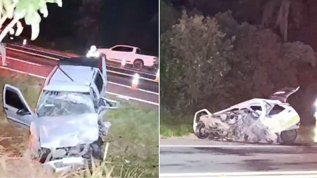 Jovens morrem em batida violenta na BR-373; quatro ficam feridos Jovens morrem em batida violenta na BR-373; quatro ficam feridos