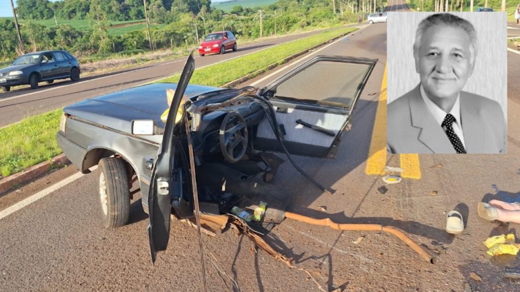 Ex-vereador morre após carro partir ao meio em acidente brutal na BR-272